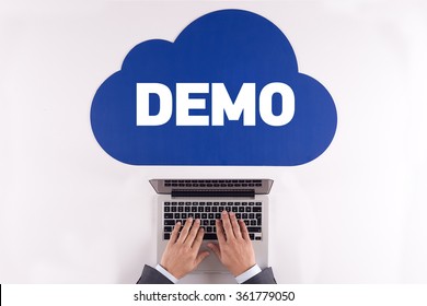 Cloud technology with a word DEMO
