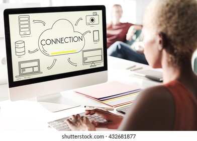 Cloud Transfer Data Connection Network Concept