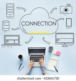 Cloud Transfer Data Connection Network Concept