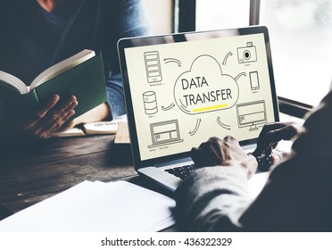 Cloud Transfer Data Connection Network Concept