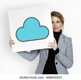 Cloud Upload Sync Data System Graphic