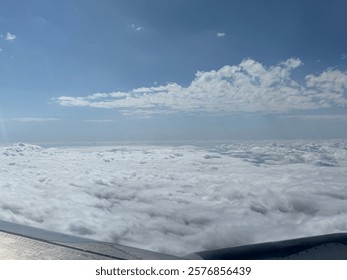 Cloud view from airplane window