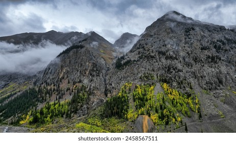 Cloud-Covered Mountains in Silverton, Colorado - Powered by Shutterstock