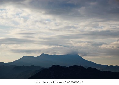 Clouds above the mountain