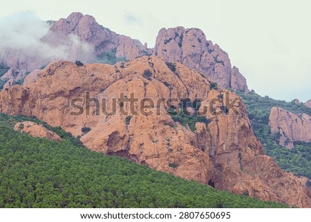 Clouds around the Pic du Cap Roux in the Esterel Massif, between Saint-Raphael and Cannes