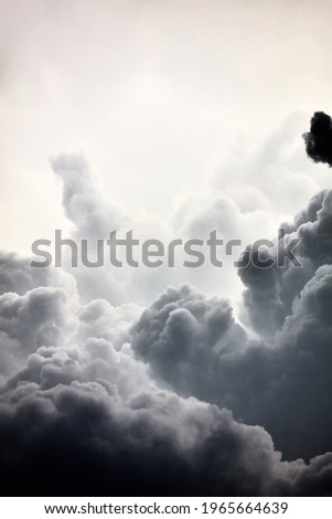 Clouds background. Dramatic grey clouds.