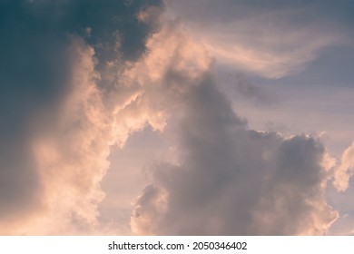 Clouds Background Of Storm Cloud Formation In The Sky