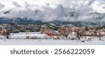 The clouds blowing through the Sangre de Cristo mountains near Howard, Colorado after a winter storm dumped some snow in the Arkansas River Valley.