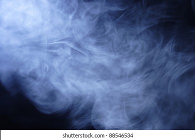 Clouds Of Blue Cigarette Smoke Second Hand Smoke From A Cigarette