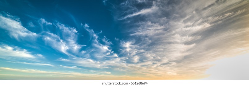 Clouds In A Blue And Orange Sky