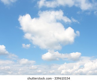 clouds in the blue sky