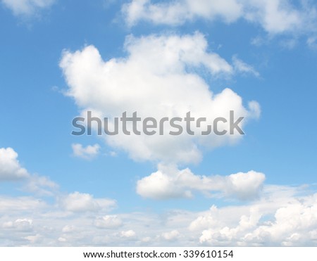 clouds in the blue sky