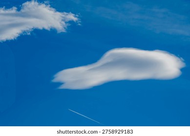 Clouds in a Blue Sky. Captivating Perspective Shot