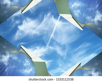 Clouds and Bridge Sky Background