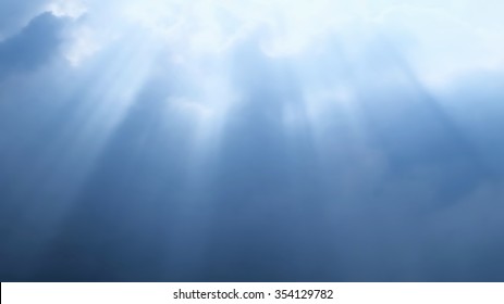 Clouds  in cloudscape with light beam / Clouds  in cloudscape