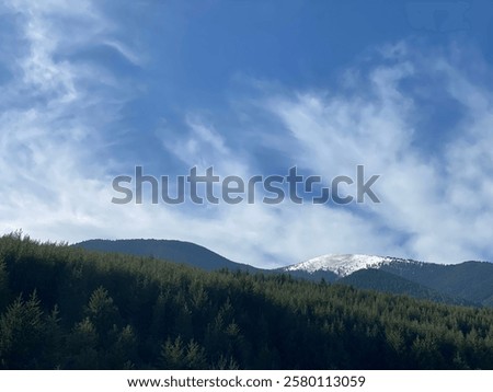 Similar – Image, Stock Photo Cloud-danced mountain