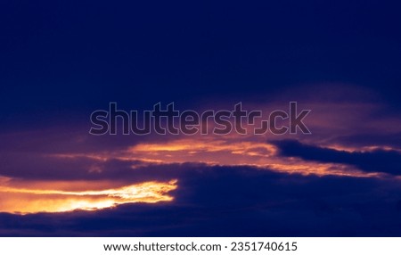 Clouds dawn sunset romance. Endless horizons and the setting sun. The sun says goodnight again