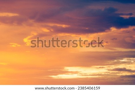 Clouds dawn sunset romance. Endless horizons and the setting sun. The sun says goodnight again
