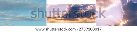 Clouds dawn sunset romance. Endless horizons and the setting sun. The sun says goodnight again