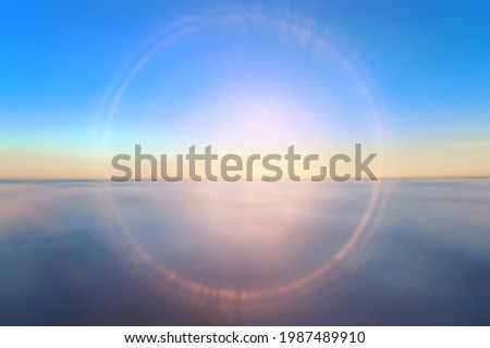 clouds drone view sunset abstract aerial