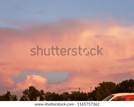 Clouds Firey Orange
