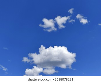 Clouds floating in blue sky