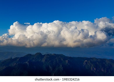 clouds floating on the mountain