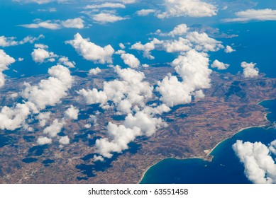 Clouds and island
