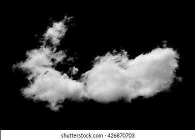 clouds isolated on black background