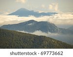 Clouds in landscape