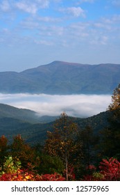 Clouds Layering Over Rural Northwest Georgia Mountains