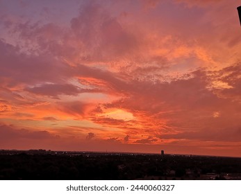 clouds, magical, montreal, orange background, rooftop, sunset, sunset sky, background, beautiful, beauty, blue, bright, cloud, cloudscape, color, dawn, dusk, evening, horizon, landscape, light, mornin