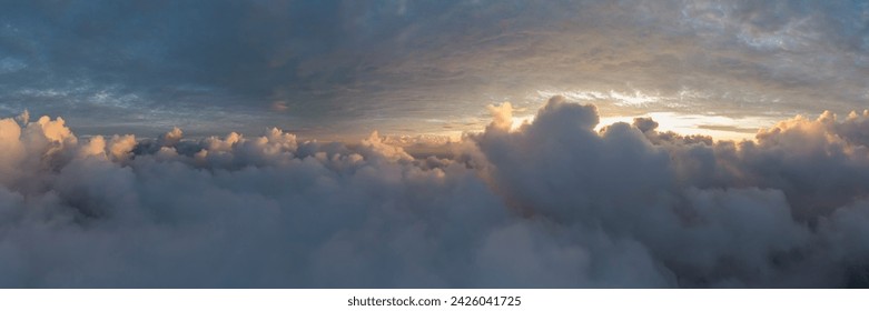 clouds and morning sky or Doi Dam Viewpoint on the mountain full of fog in sea of clouds at dawn, Wiang Haeng district, Chiang Mai Thailand Asian, Sky above clouds,	 - Powered by Shutterstock