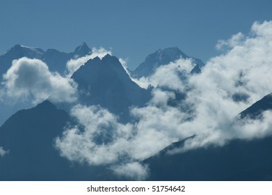 Clouds in the mountains