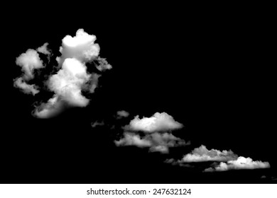 Clouds On Black Background