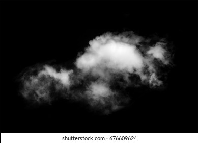 clouds on black background