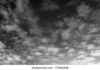 Clouds On A Black Background