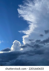 Clouds On Blue Sky, August, Hot Day, Summer Heat, Before Thunderstorm