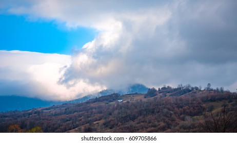 Clouds on mountains