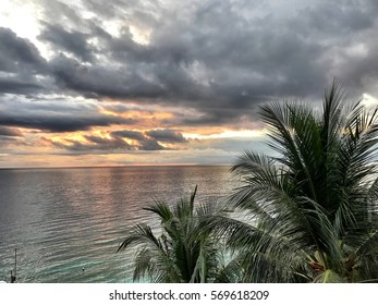 Clouds over beach