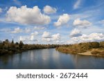Clouds over the river