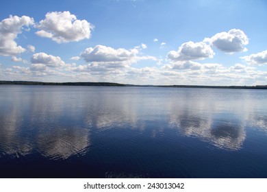 Clouds reflected in a lake