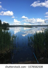 The clouds. Reflection in the Lake