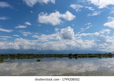 Clouds Reflections In Olt River, Romania