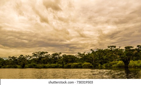 Clouds and river