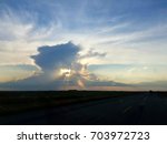 Clouds road Saskatchewan 