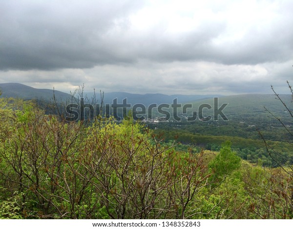Clouds Roll Over Hairpin Turn On Stock Photo Edit Now 1348352843