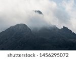 Clouds rolling over the mountaintops of the Chisos Basin in Big Bend National Park (Texas).