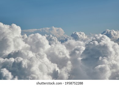 Clouds seen from above in a plane flight