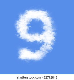 clouds in shape of figure nine